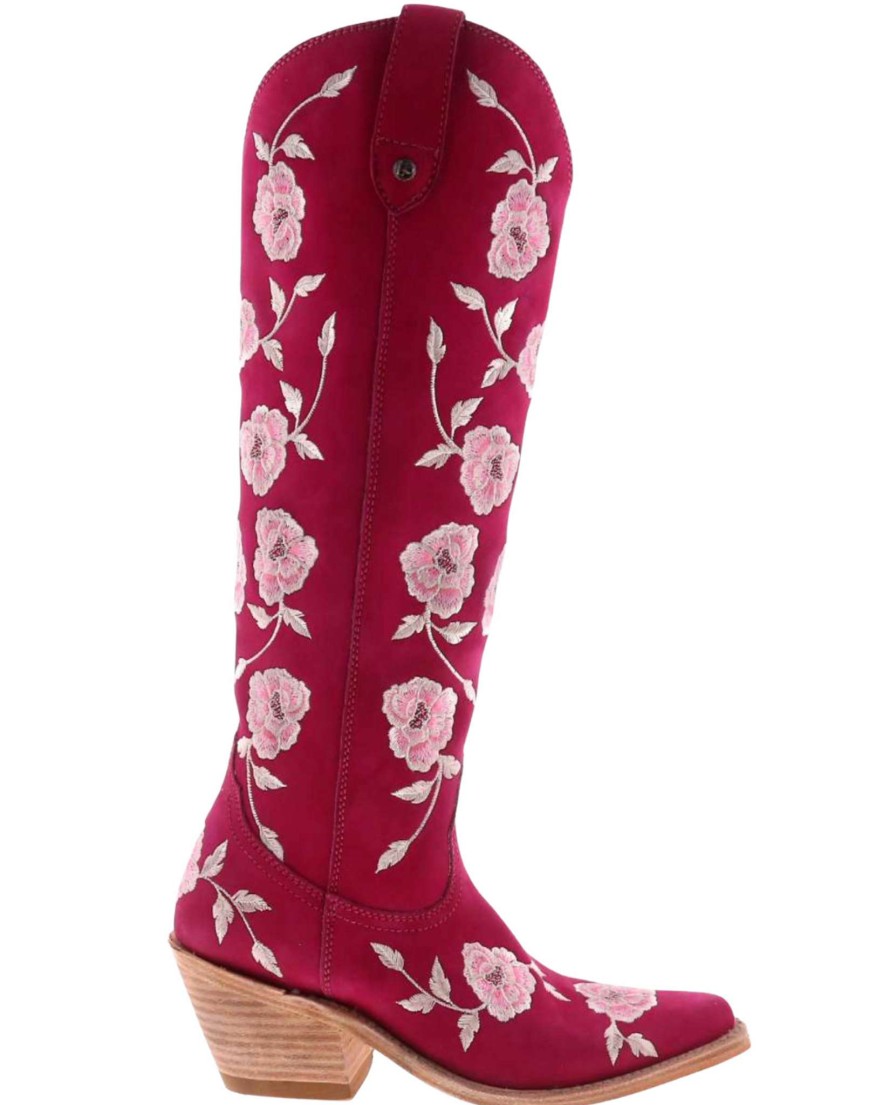 Liberty Black * | Liberty Black Boots Cut Price Liberty Black Garden Fuchsia Floral Tall Lb7129148