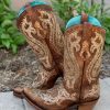 Corral * | Corral Boots Original Corral Cognac Overlay Studs Crystals C3825