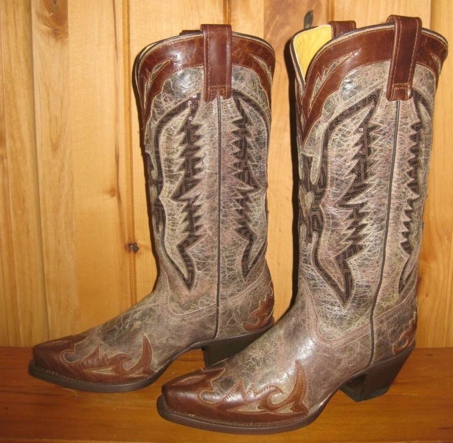 Corral * | Corral Boots Official Corral Brown Eagle Inlay Boots R1111