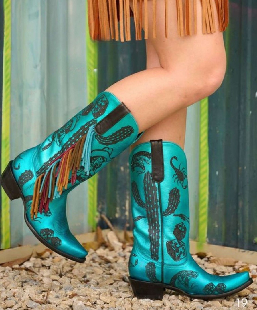 Old Gringo * | Old Gringo Boots Wholesale Old Gringo Noria Turquoise L3769-1