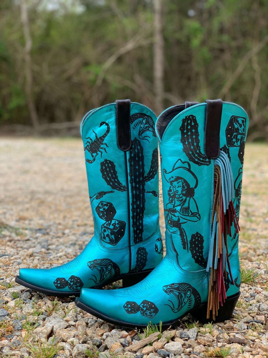 Old Gringo * | Old Gringo Boots Wholesale Old Gringo Noria Turquoise L3769-1