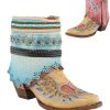 Corral * | Corral Boots Promotions Corral Sand Flipped Shaft Wing And Heart Jute Rug Ankle Boot A3462