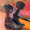 Old Gringo * | Old Gringo Boots Fire Sale Old Gringo Eleanor Flag Brass Red L2961-4