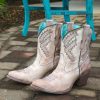 Corral * | Corral Boots Cut Price Corral Rose Embroidery Bootie E1437