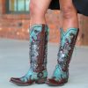 Double D Ranch * | Old Gringo Boots Discount Online Double D By Old Gringo Ammunition Turquoise Ddl001-1