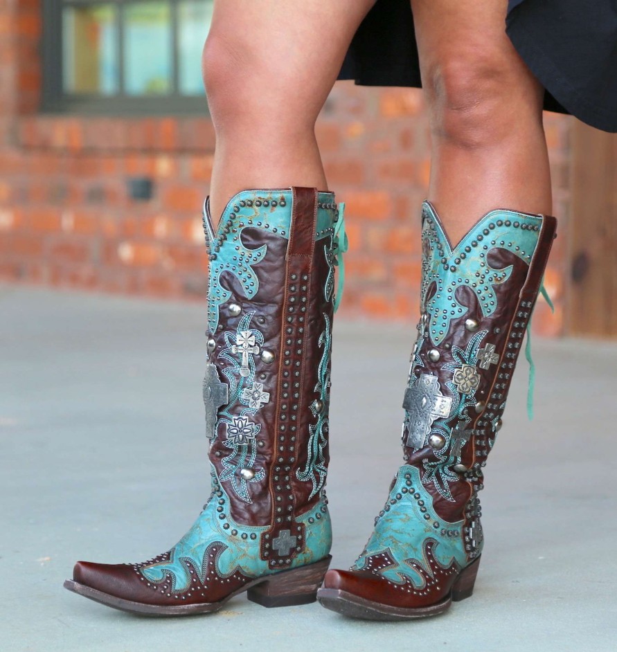 Double D Ranch * | Old Gringo Boots Discount Online Double D By Old Gringo Ammunition Turquoise Ddl001-1