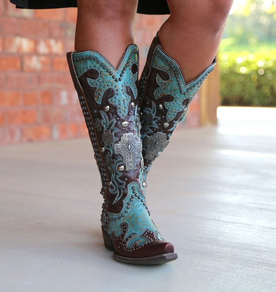 Double D Ranch * | Old Gringo Boots Discount Online Double D By Old Gringo Ammunition Turquoise Ddl001-1