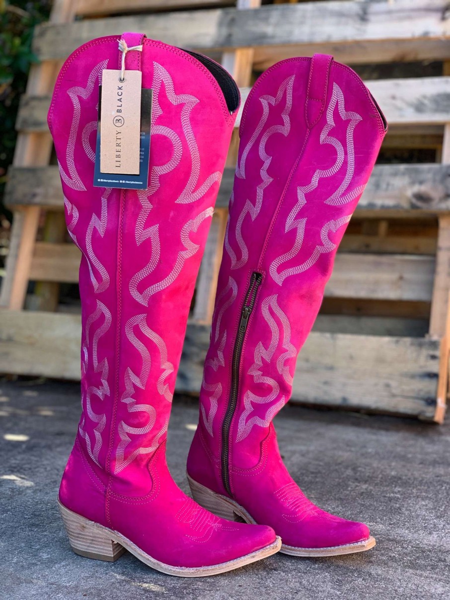 Liberty Black * | Liberty Black Boots Cut Price Liberty Black Allyssa Fuchsia Lb712989