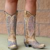 Corral * | Corral Boots Large Choice Corral Sand Wing And Cross Sparkle A3742