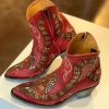 Old Gringo * | Old Gringo Boots Hot Sale Old Gringo Snake Zipper Red L1177-8