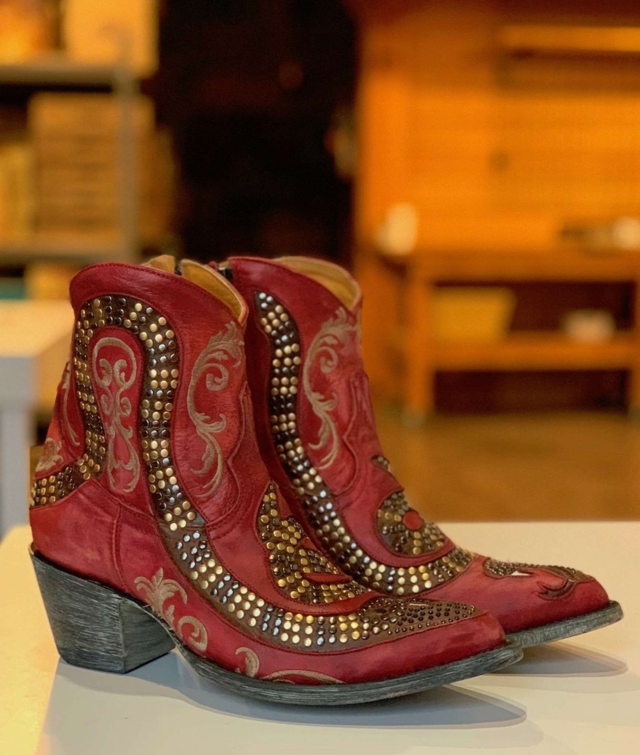 Old Gringo * | Old Gringo Boots Hot Sale Old Gringo Snake Zipper Red L1177-8