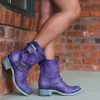 Old Gringo * | Old Gringo Boots Online Sales Old Gringo Biker Polostud Violet L787-21