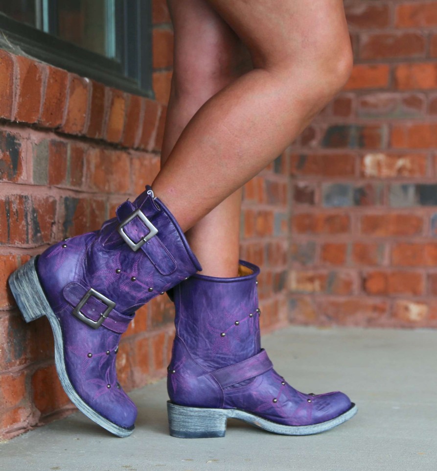 Old Gringo * | Old Gringo Boots Online Sales Old Gringo Biker Polostud Violet L787-21