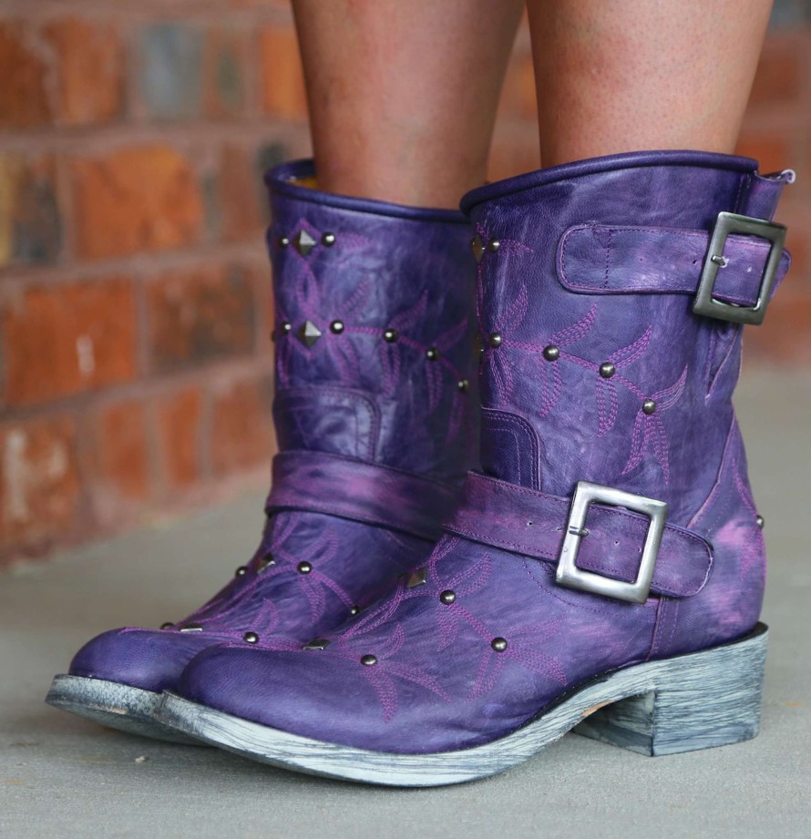 Old Gringo * | Old Gringo Boots Online Sales Old Gringo Biker Polostud Violet L787-21