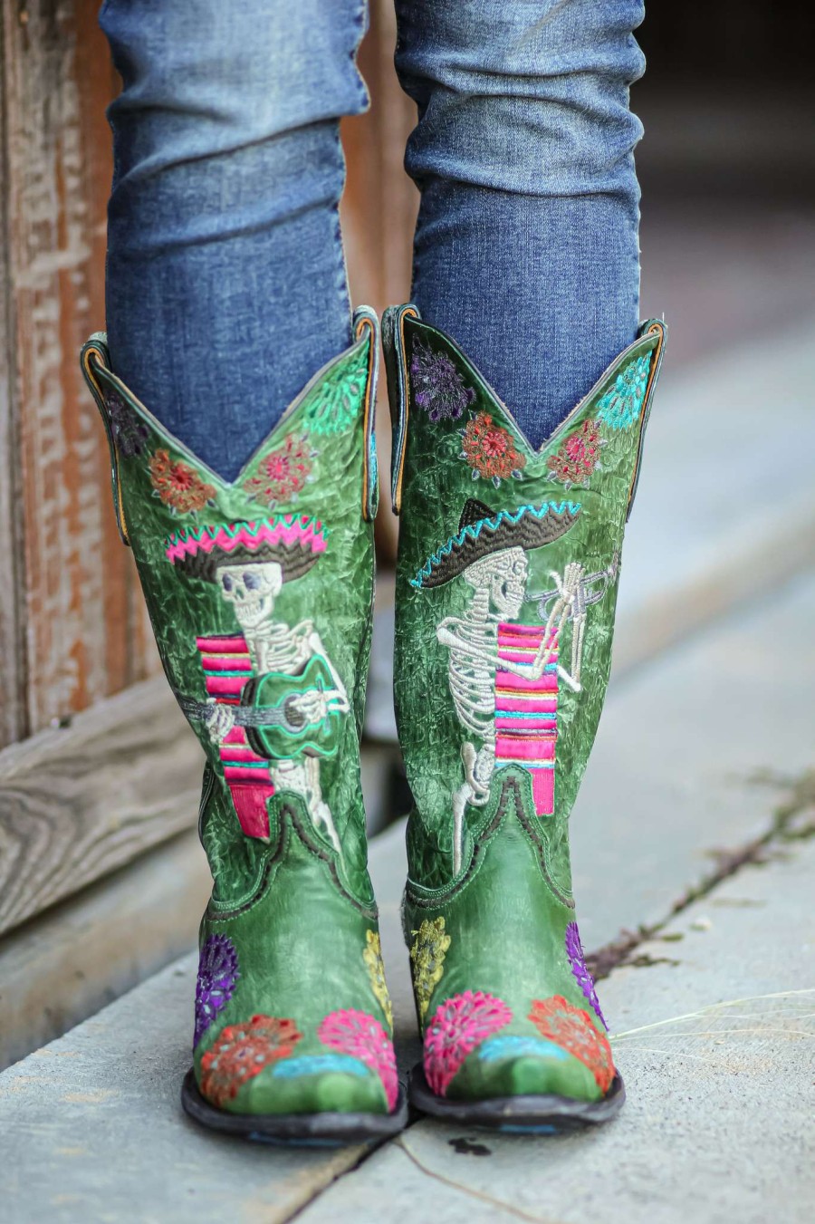 Old Gringo * | Old Gringo Boots Official Old Gringo Mariachi Fiesta Green L3587-4