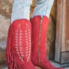 Liberty Black * | Liberty Black Boots Hot Sell Liberty Black Fringe Benefits Boot Rojo Lb713422