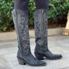 Liberty Black * | Liberty Black Boots Attractive Liberty Black Garden Vegas Black Floral Tall Lb7129148