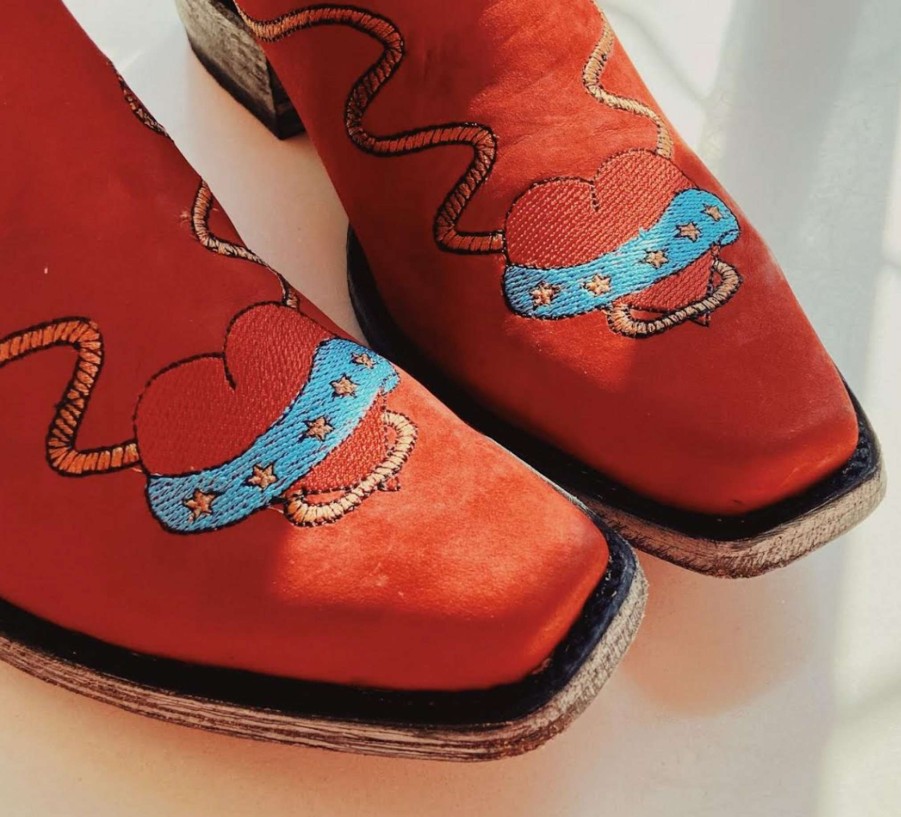 Old Gringo * | Old Gringo Boots Attractive Old Gringo Cowgirl Guns Red Hippie Toe L2458-2