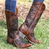 Old Gringo * | Old Gringo Boots Official Old Gringo Bonnie Chocolate Cowgirl Boot