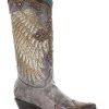 Corral * | Corral Boots Original Corral Tobacco Wing Cross Overlay Embroidery Studs And Crystals A3771