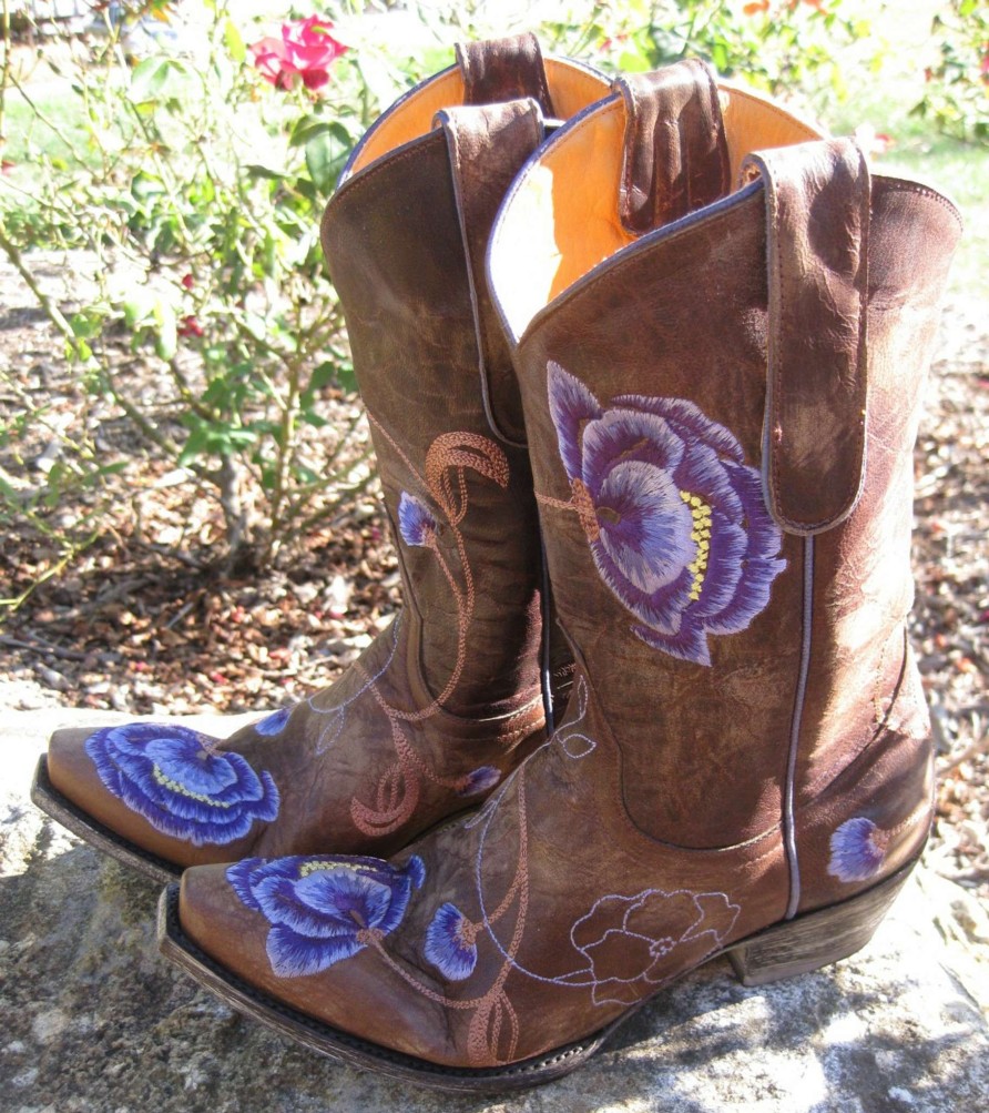 Old Gringo * | Old Gringo Boots Fire Sale Old Gringo Violet Marsha Brass