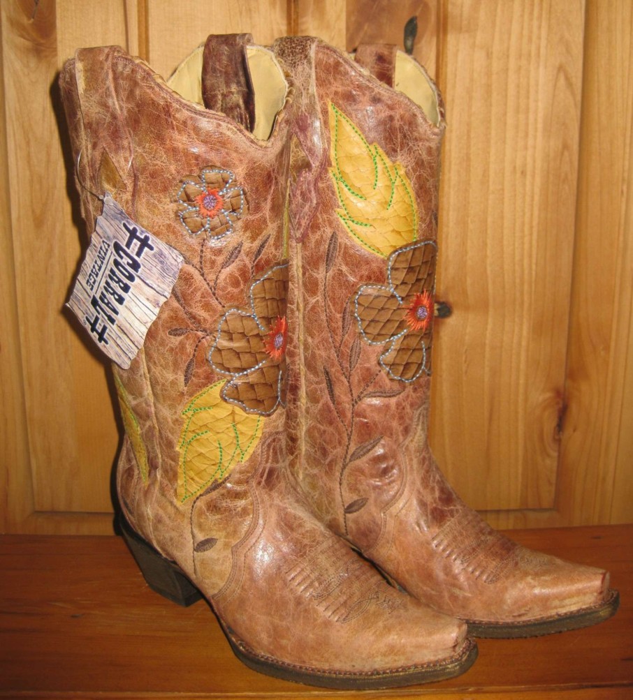 Corral * | Corral Boots Attractive Corral Daisy Cognac Cowgirl Boots