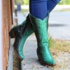 Corral * | Corral Boots Hot Sell Corral Turquoise Full Python Woven A3661