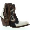 Liberty Black * | Liberty Black Boots Original Liberty Black Hair On Fringe Bootie Blanco Cafe Lb712320