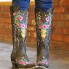 Corral * | Corral Boots Promotions Corral Brown Deer Skull And Floral Embroidery A3621