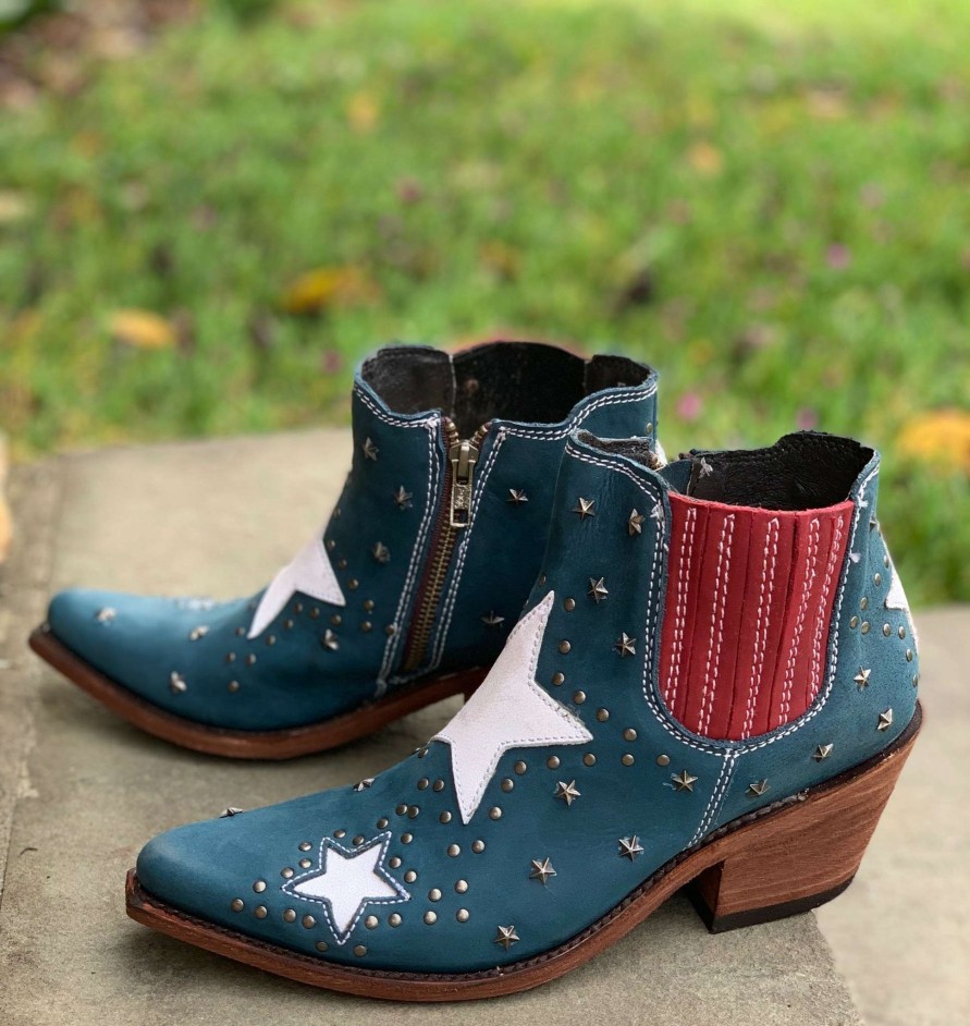 Liberty Black * | Liberty Black Boots Typical Style Liberty Black A Star Is Born Zipper Bootie Russian Blue Lb7129113