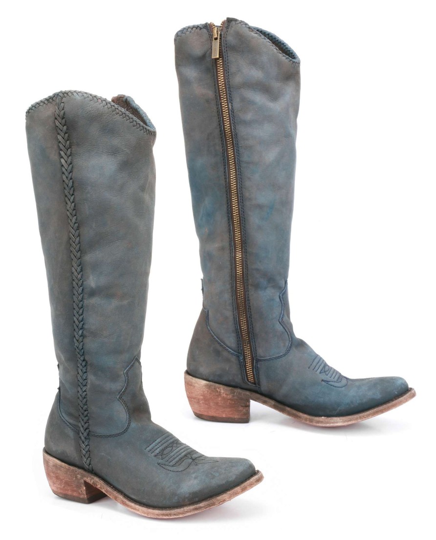 Liberty Black * | Liberty Black Boots Typical Style Liberty Black Braided Riding Boot Russian Blue Lb711173