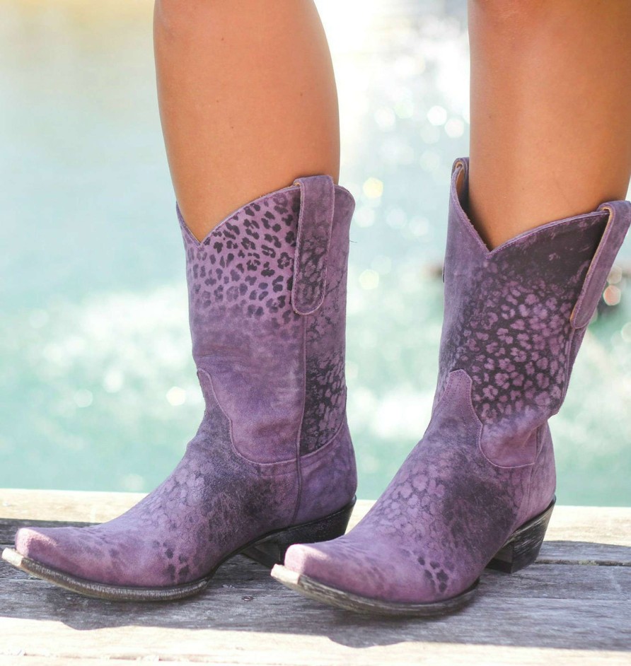 Old Gringo * | Old Gringo Boots Typical Style Old Gringo Leopardito Purple 10 Boots L168-13