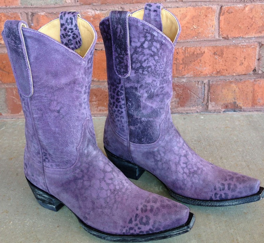 Old Gringo * | Old Gringo Boots Typical Style Old Gringo Leopardito Purple 10 Boots L168-13