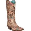 Corral * | Corral Boots Gift Selection Corral Brown Horse Inlay Embroidery Iridescent A4371