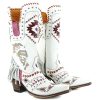 Old Gringo * | Old Gringo Boots Discounts Old Gringo Trail Of The Wind Crackled White L3350-1