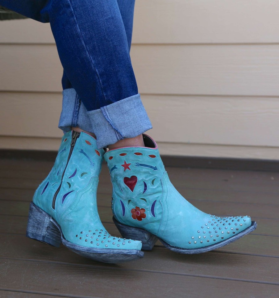 Old Gringo * | Old Gringo Boots Hot Sell Old Gringo Elinor Aqua Bl3486-1