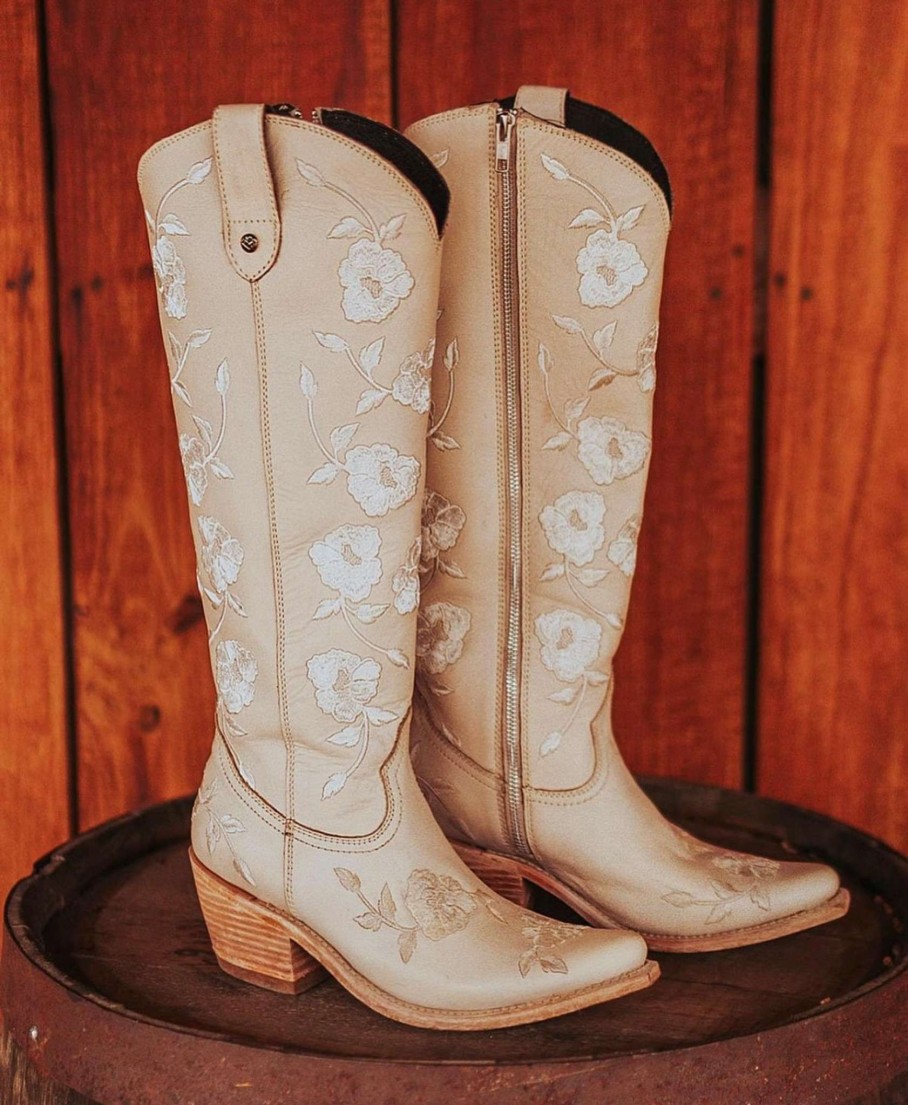 Liberty Black * | Liberty Black Boots Typical Style Liberty Black Garden Missouri Bone Floral Tall Lb7129148