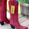 Corral * | Corral Boots Attractive Corral Red Python Tall Top Full Exotic A4194