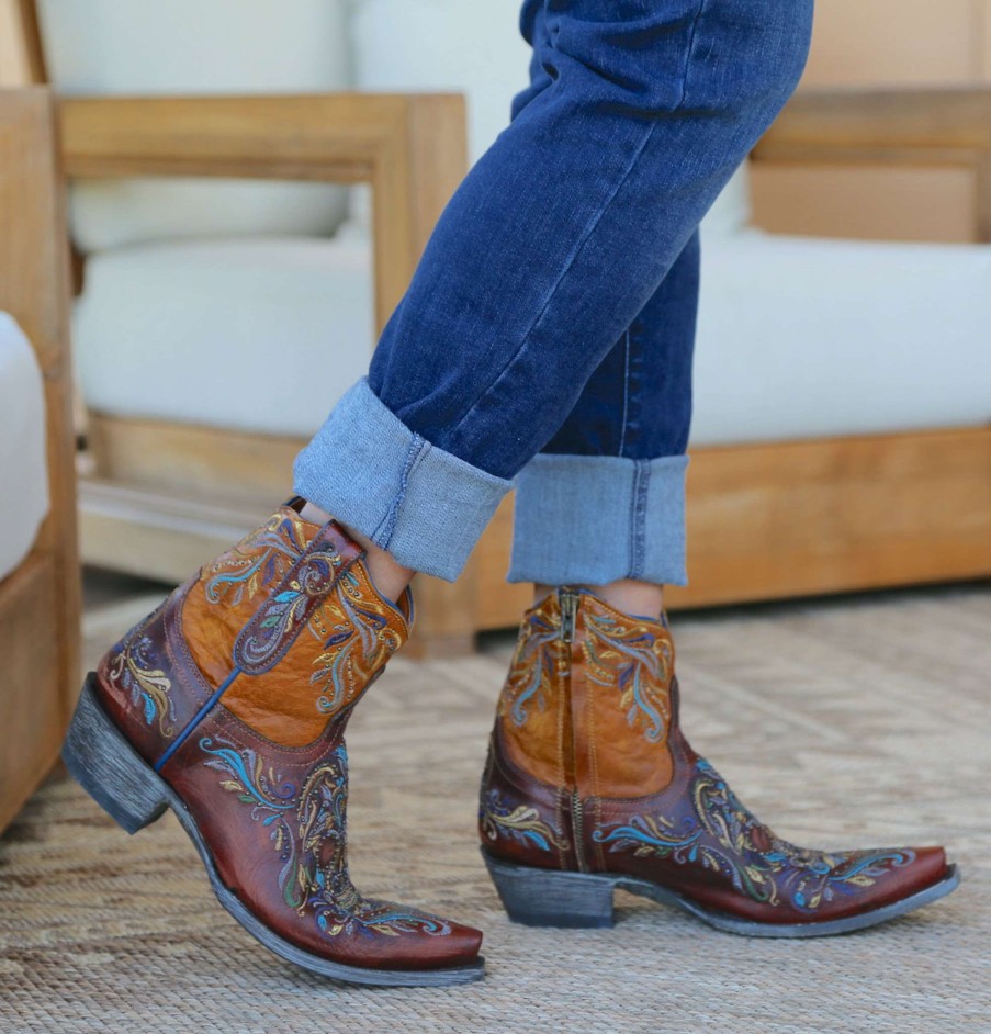 Old Gringo * | Old Gringo Boots Discounts Old Gringo Dulce Calavera Cognac Bl3233-9