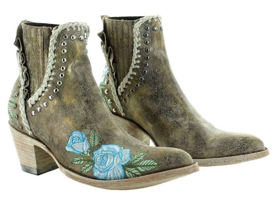 Old Gringo * | Old Gringo Boots Discount Online Old Gringo Bouquet Toss Crackled Gold Bl3407-2