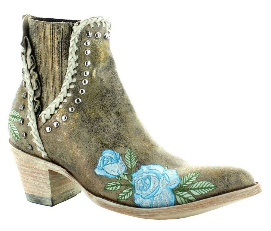 Old Gringo * | Old Gringo Boots Discount Online Old Gringo Bouquet Toss Crackled Gold Bl3407-2