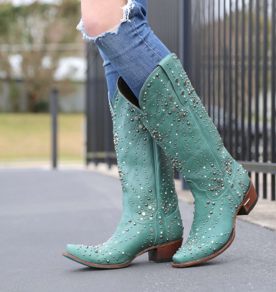 Lane * | Lane Boots Discounts Lane Sparks Fly Turquoise Lb0436B