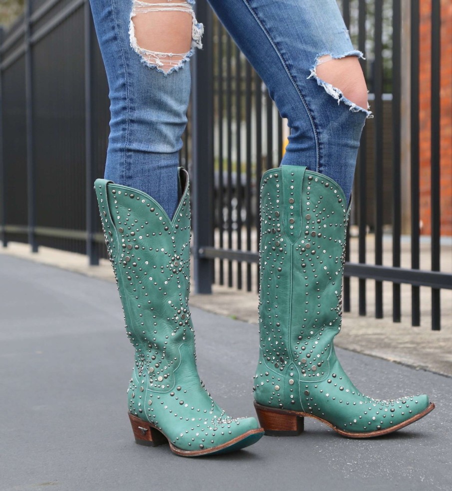 Lane * | Lane Boots Discounts Lane Sparks Fly Turquoise Lb0436B