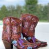 Corral * | Corral Boots Large Choice Corral Honey Tooled Ankle Boot A4004