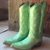 Corral * | Corral Boots Typical Style Corral Lime Green Hand Painted Embroidery L5969