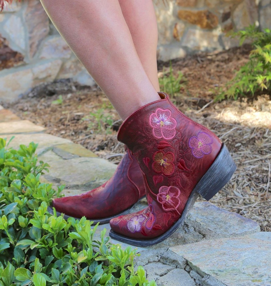 Old Gringo * | Old Gringo Boots Best-Selling Old Gringo Pansy Short Red Bl2991-1