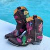 Old Gringo * | Old Gringo Boots Hot Sale Old Gringo Jackpot Short Vesuvio Chocolate Bl3597-1