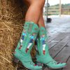 Old Gringo * | Old Gringo Boots Attractive Old Gringo Cowgirl Guns Turquoise L2458-3