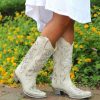 Corral * | Corral Boots Original Corral White Glitter Inlay And Crystals A3322