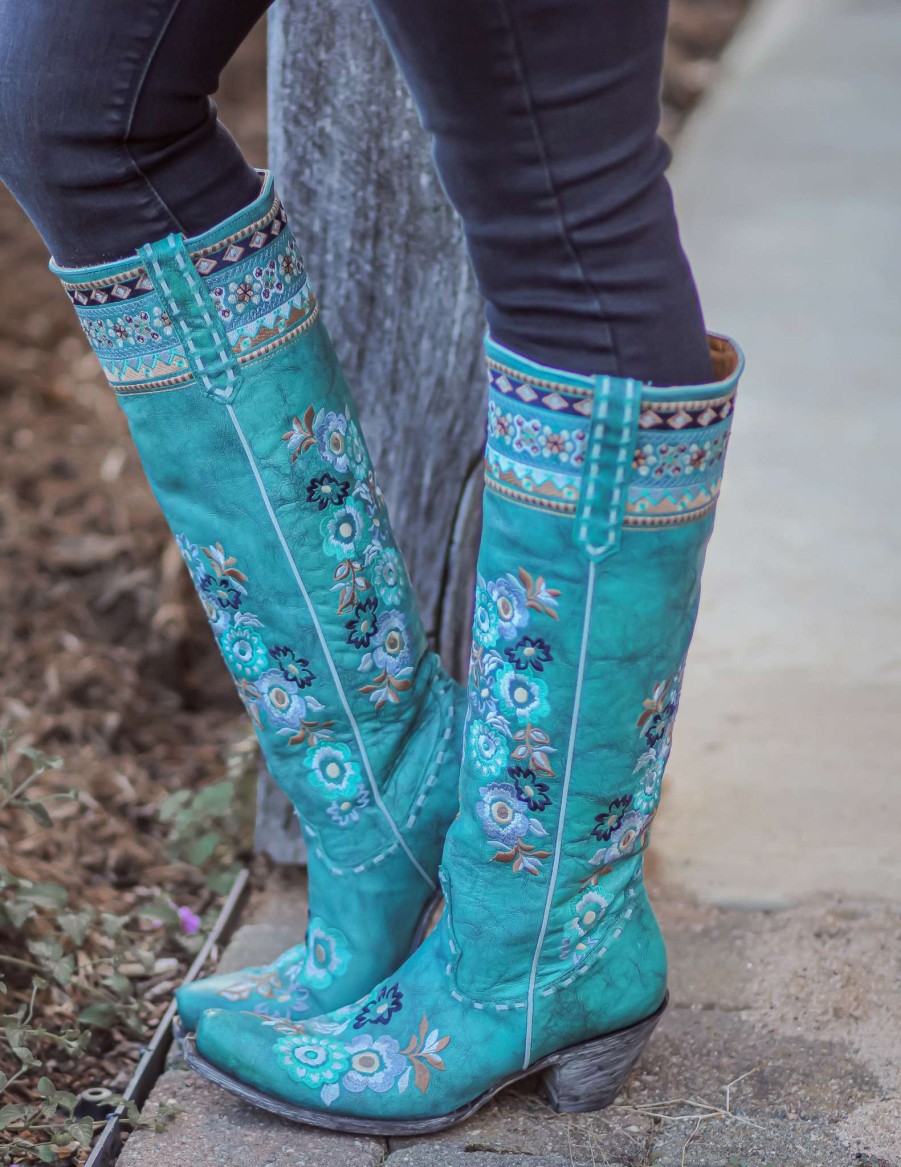 Old Gringo * | Old Gringo Boots Typical Style Old Gringo Pachamama Turquoise L3346-1